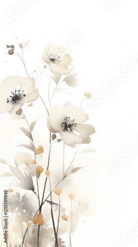 Flower painting pattern plant