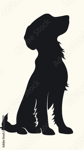 Irish Setter Dog Silhouette Minimalist Vector Art for Pet Lovers