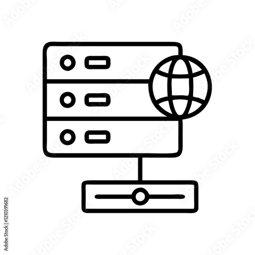 proxy server icon, proxy server line art - simple line art of proxy server, perfect for proxy server logos and icons