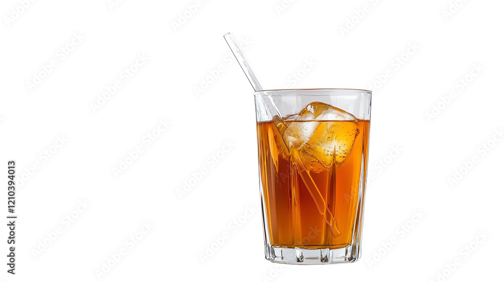 Chilled iced tea with ice in a glass. Chilled iced tea with ice in a glass.