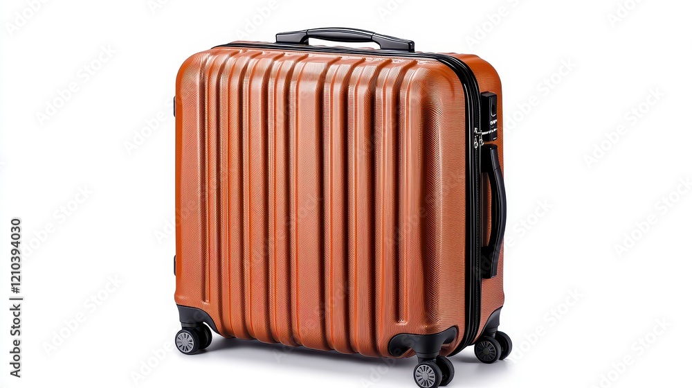 Fototapeta premium A Textured Brown Suitcase Ready for Travel and Adventure