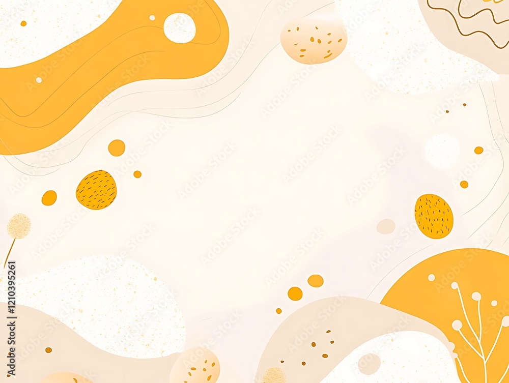 Abstract Beige and Yellow Organic Shapes Design Abstract Beige and Yellow Organic Shapes Design