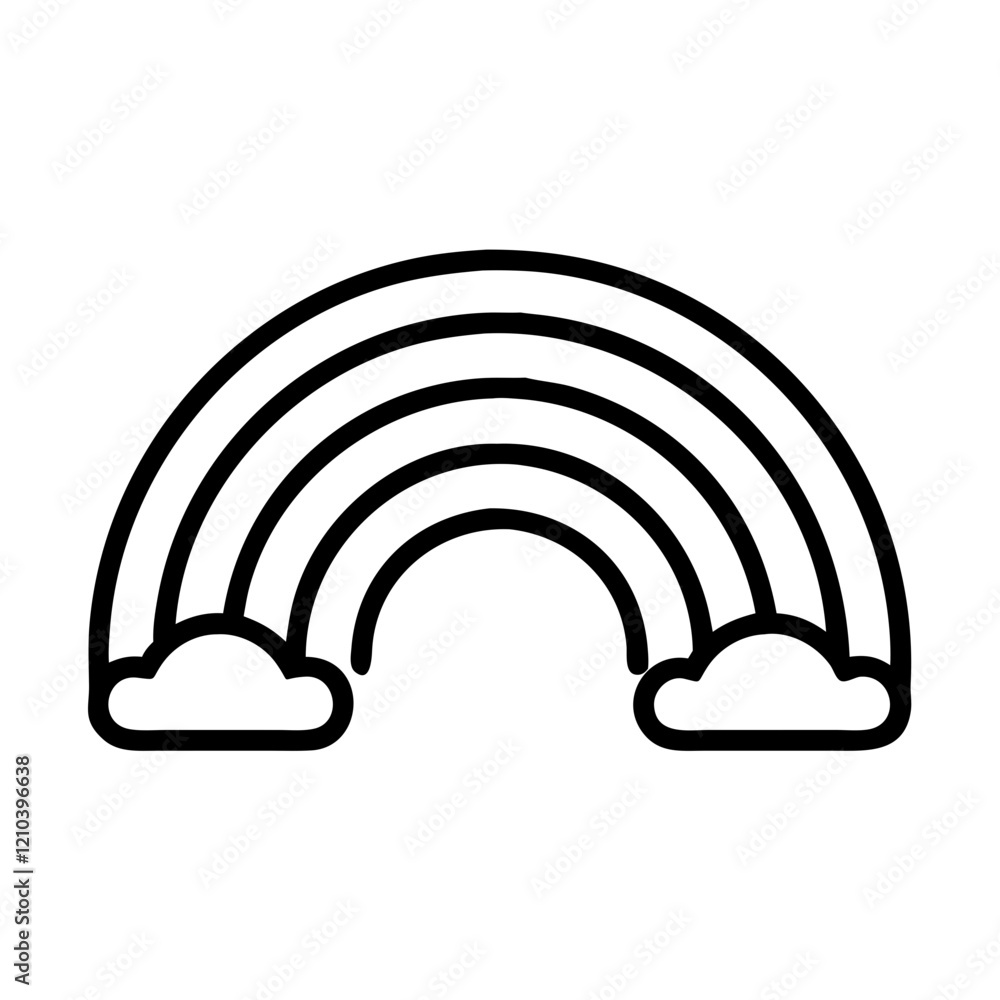rainbow icon, rainbow line art - simple line art of rainbow, perfect for rainbow logos and icons rainbow icon, rainbow line art - simple line art of rainbow, perfect for rainbow logos and icons