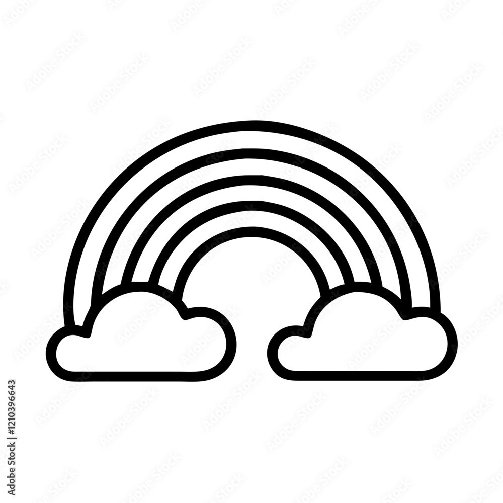 rainbow icon, rainbow line art - simple line art of rainbow, perfect for rainbow logos and icons rainbow icon, rainbow line art - simple line art of rainbow, perfect for rainbow logos and icons
