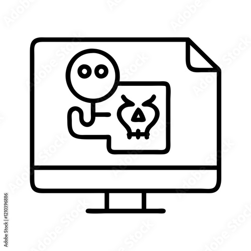 ransomware icon, ransomware line art - simple line art of ransomware, perfect for ransomware logos and icons