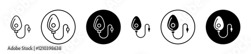 Anesthesia icons set in black filled and stroke line style