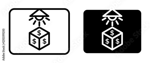Business incubator icons set in black filled and stroke line style
