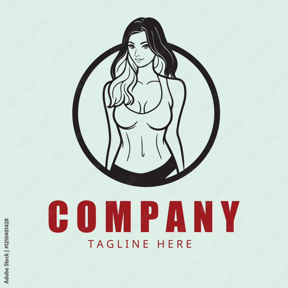 Silhouette of a sexy girl logo Silhouette of a sexy girl logo
