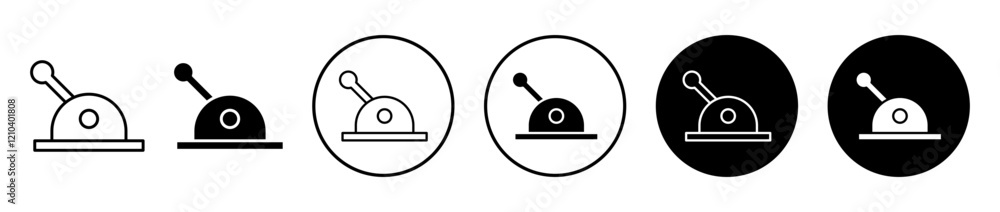 Lever icons set in black filled and stroke line style Lever icons set in black filled and stroke line style