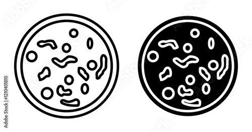 Leukemia icons set in black filled and stroke line style