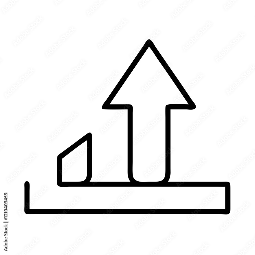 rising arrow icon, rising arrow line art - simple line art of rising arrow, perfect for rising arrow logos and icons rising arrow icon, rising arrow line art - simple line art of rising arrow, perfect for rising arrow logos and icons