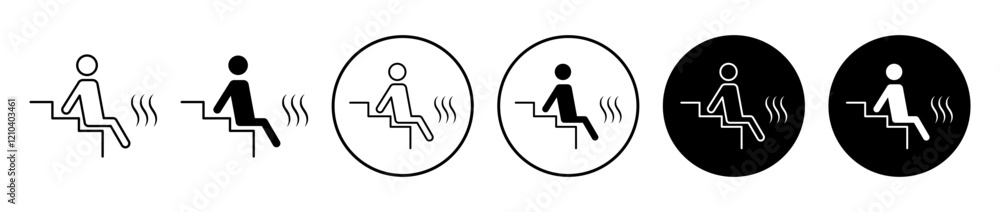 Sauna icons set in black filled and stroke line style Sauna icons set in black filled and stroke line style