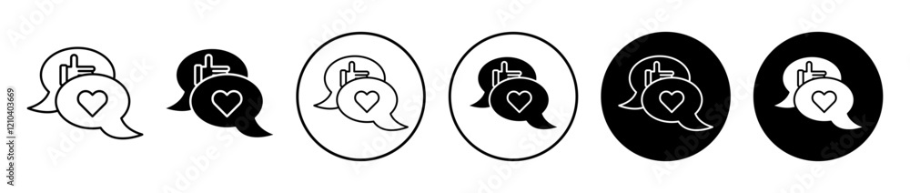 Social media icons set in black filled and stroke line style Social media icons set in black filled and stroke line style