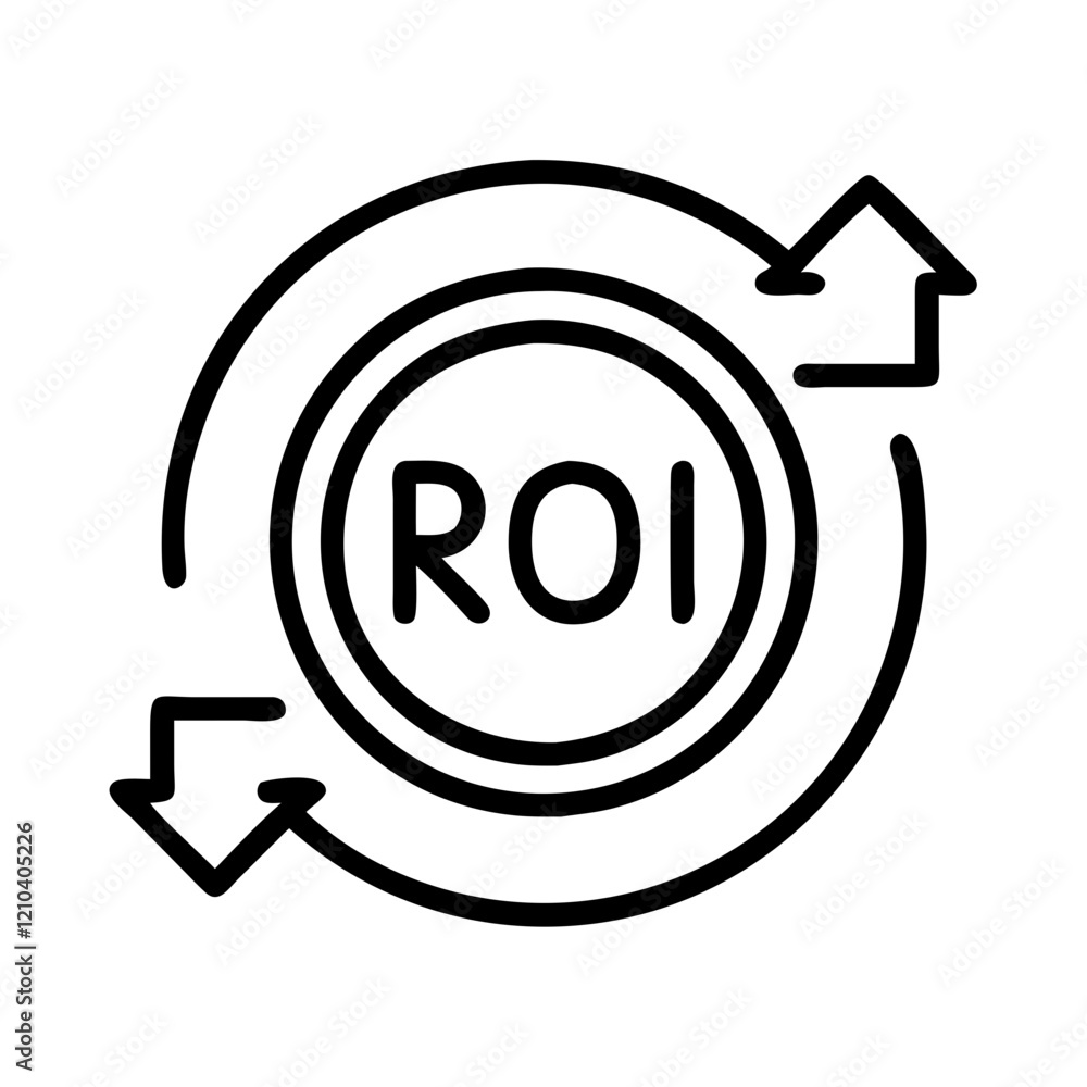 roi return on investment icon, roi return on investment line art - simple line art of roi return on investment, perfect for roi return on investment logos and icons roi return on investment icon, roi return on investment line art - simple line art of roi return on investment, perfect for roi return on investment logos and icons