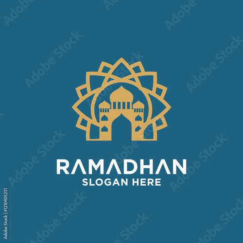 Ramadan month logo concept, collection of Islamic logos for the month of Ramadan
