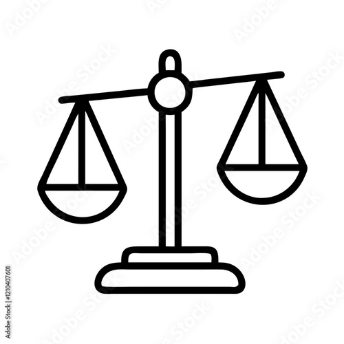 scale of justice icon, scale of justice line art - simple line art of scale of justice, perfect for scale of justice logos and icons