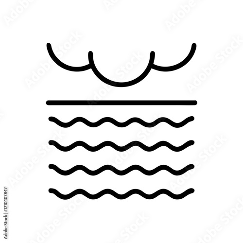 scenic overlook icon, scenic overlook line art - simple line art of scenic overlook, perfect for scenic overlook logos and icons