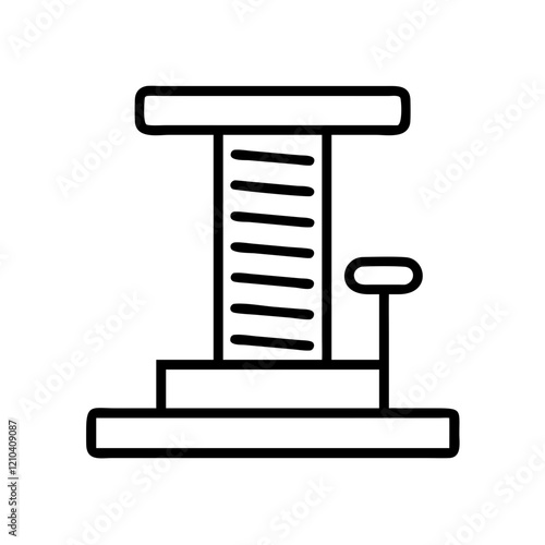 scratching post icon, scratching post line art - simple line art of scratching post, perfect for scratching post logos and icons