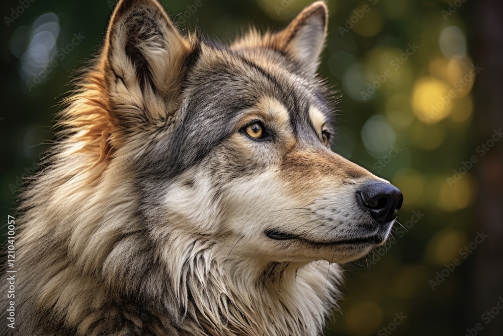 Closeup of Mexican Wolf Head in Frame of Trees - Computer Generated Nature and Wildlife Image for Zoo, Cards and Calendar Closeup of Mexican Wolf Head in Frame of Trees - Computer Generated Nature and Wildlife Image for Zoo, Cards and Calendar