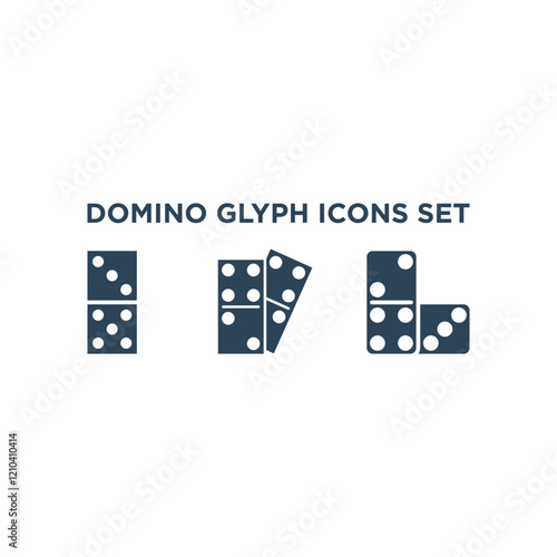 Domino icons set. Vector illustration of dominoes design can be used for mobile, ui, web.