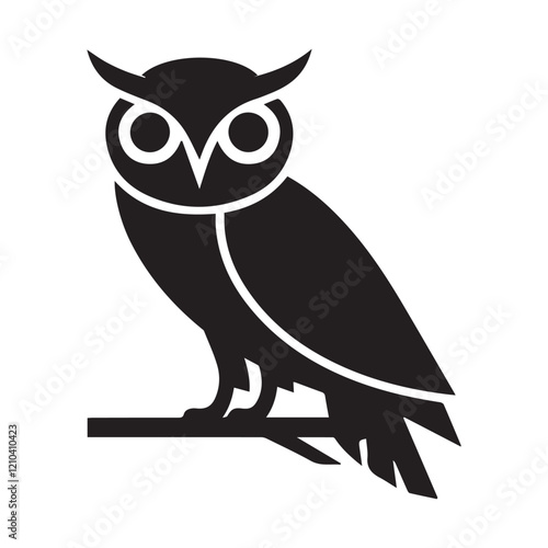 owl on white background