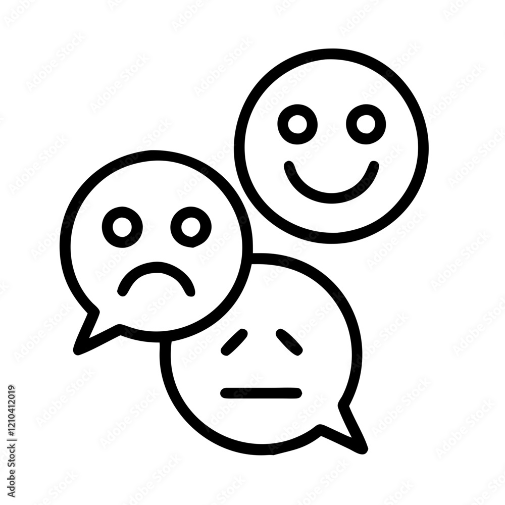 sentiment analysis icon, sentiment analysis line art - simple line art of sentiment analysis, perfect for sentiment analysis logos and icons sentiment analysis icon, sentiment analysis line art - simple line art of sentiment analysis, perfect for sentiment analysis logos and icons