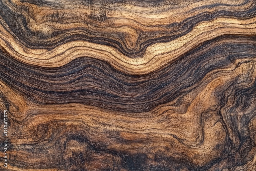 Fototapeta premium Stunning Wood Grain Texture Dark Brown Walnut Background