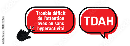 TDAH- Acronyme - Le trouble déficit de l'att,ntion avec ou sans hyperactivité 