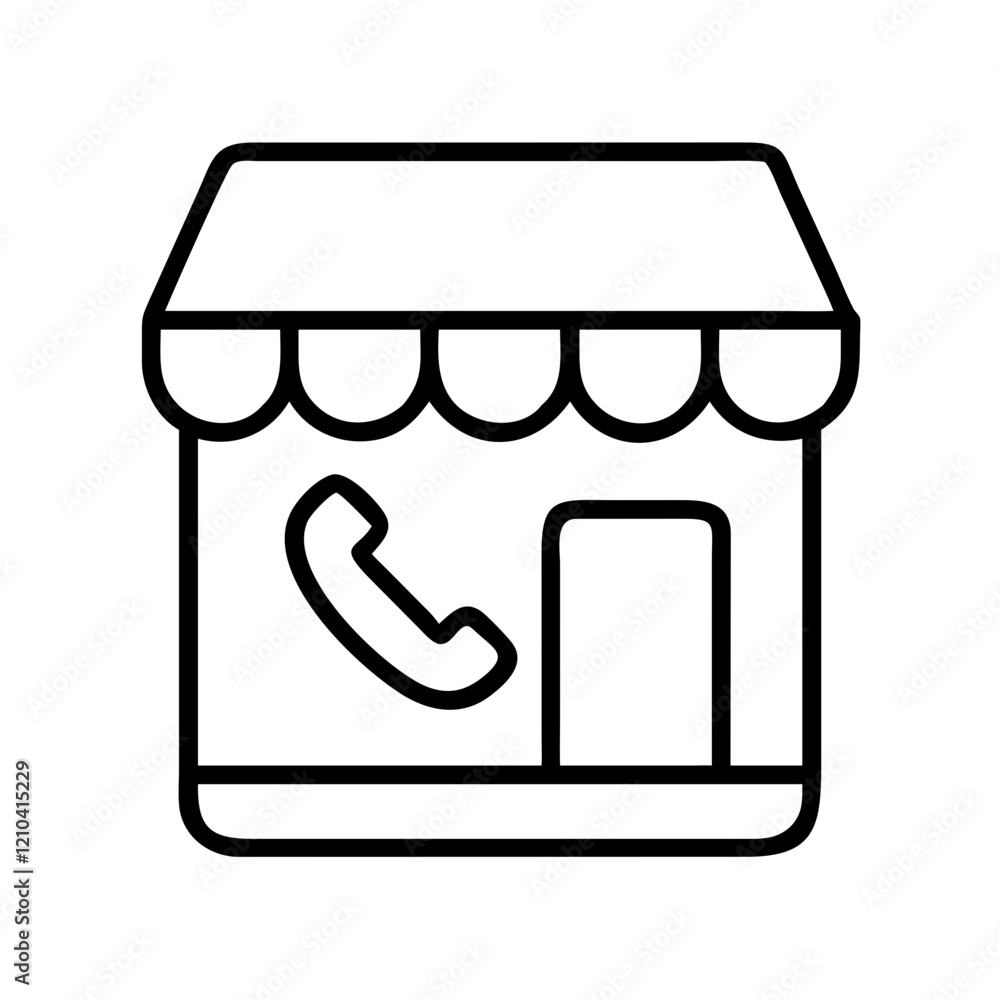 shop with phone icon, shop with phone line art - simple line art of shop with phone, perfect for shop with phone logos and icons shop with phone icon, shop with phone line art - simple line art of shop with phone, perfect for shop with phone logos and icons
