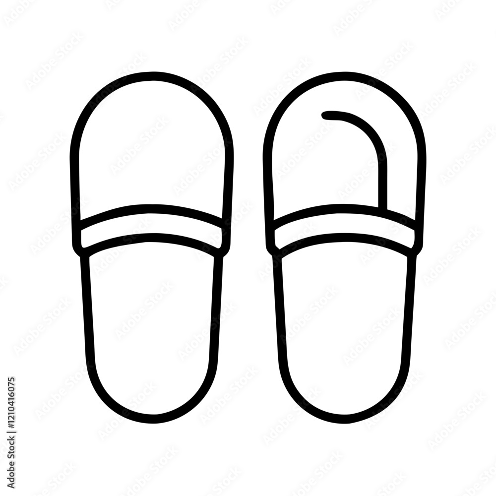 slippers icon, slippers line art - simple line art of slippers, perfect for slippers logos and icons slippers icon, slippers line art - simple line art of slippers, perfect for slippers logos and icons