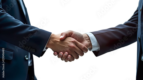 Business Handshake Close-up - Professional Partnership Agreement, Corporate Deal Making, Executive Meeting, Transparent Background