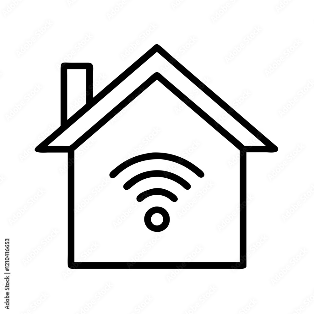 smart home icon, smart home line art - simple line art of smart home, perfect for smart home logos and icons smart home icon, smart home line art - simple line art of smart home, perfect for smart home logos and icons