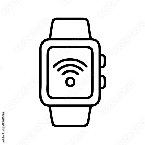 smartwatch icon, smartwatch line art - simple line art of smartwatch, perfect for smartwatch logos and icons