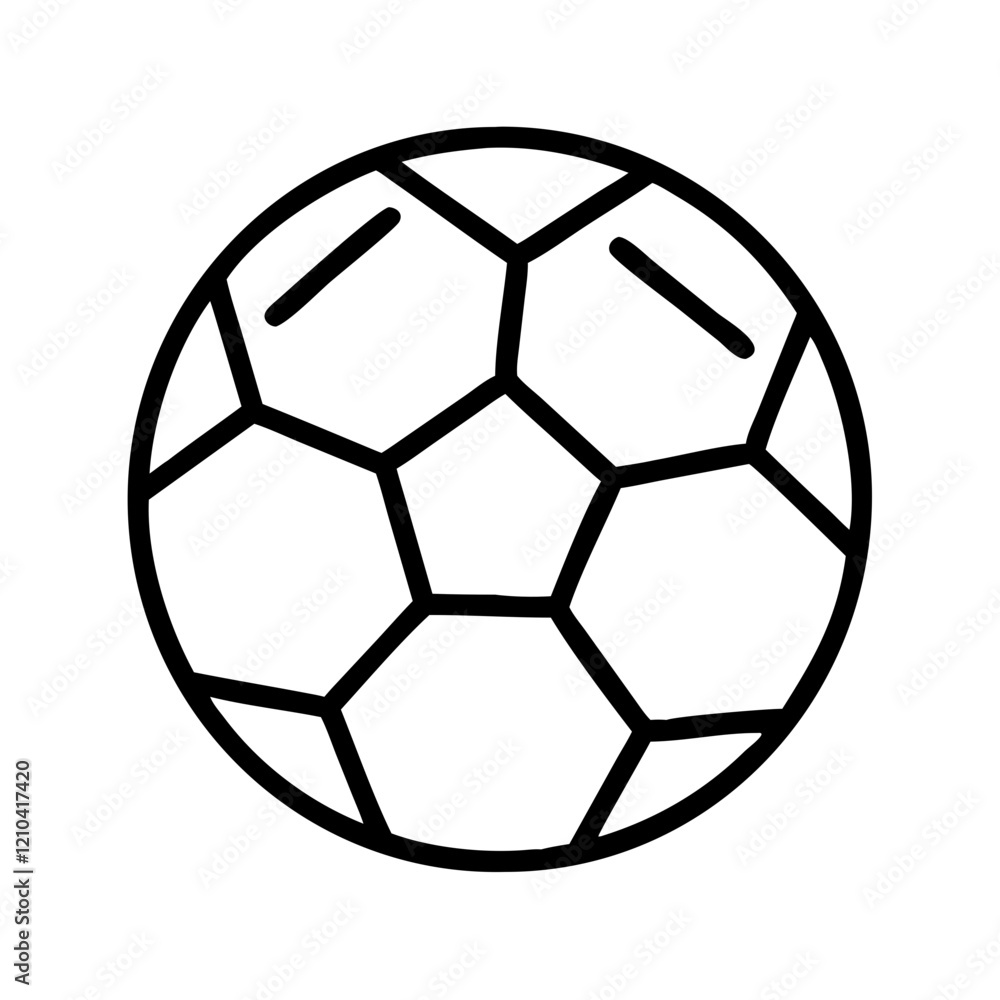 Fototapeta premium soccer ball icon, soccer ball line art - simple line art of soccer ball, perfect for soccer ball logos and icons