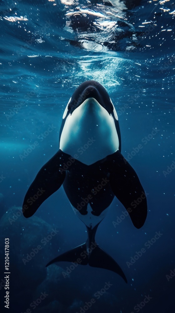 Naklejka premium Orca wildlife animal mammal