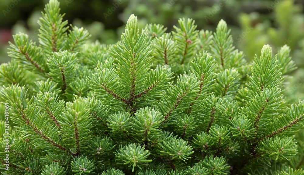 A close-up of the green needles on an evergreen tree, with a blurred background A close-up of the green needles on an evergreen tree, with a blurred background