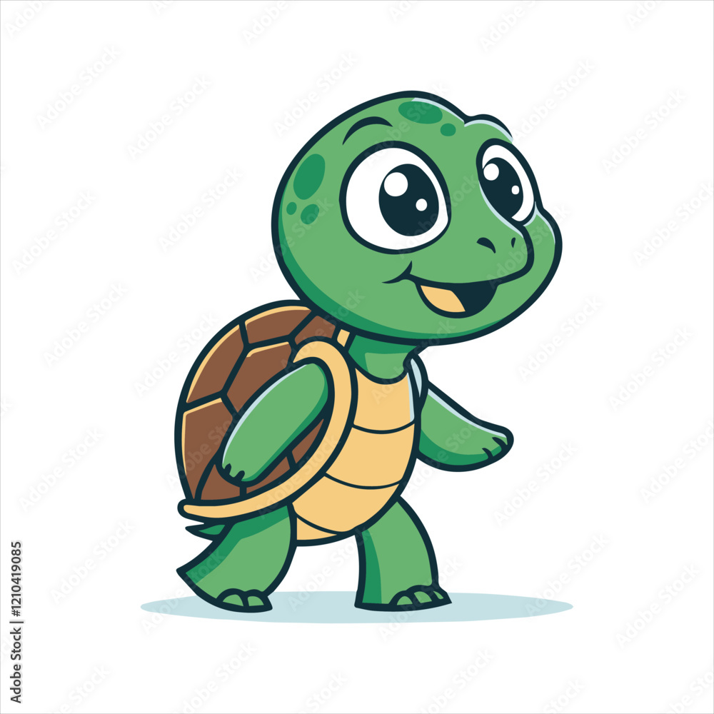 Fototapeta premium turtle mascot cartoon style vector images, designed to add charm and character to your creative projects. These vectors showcase turtles in various playful and engaging cartoon styles, 