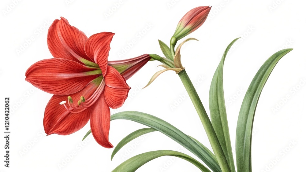 Fototapeta premium red lily flower
