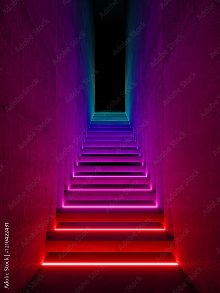 interior empty space with coloful lighting , 3d rendering interior empty space with coloful lighting , 3d rendering