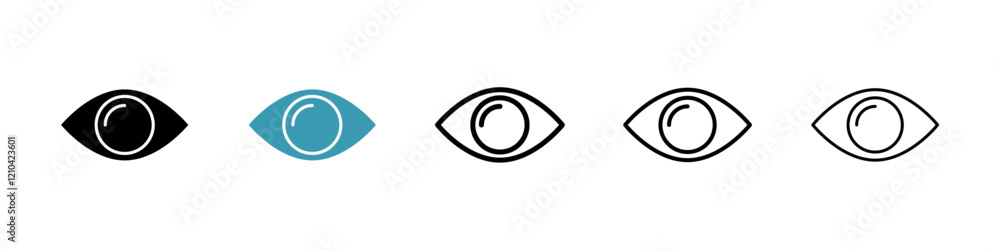 Show icons vector pack in black and blue colors Show icons vector pack in black and blue colors