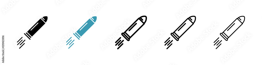 Bullet icons vector pack in black and blue colors Bullet icons vector pack in black and blue colors