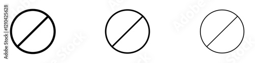 Blocked icons vector pack in black and blue colors