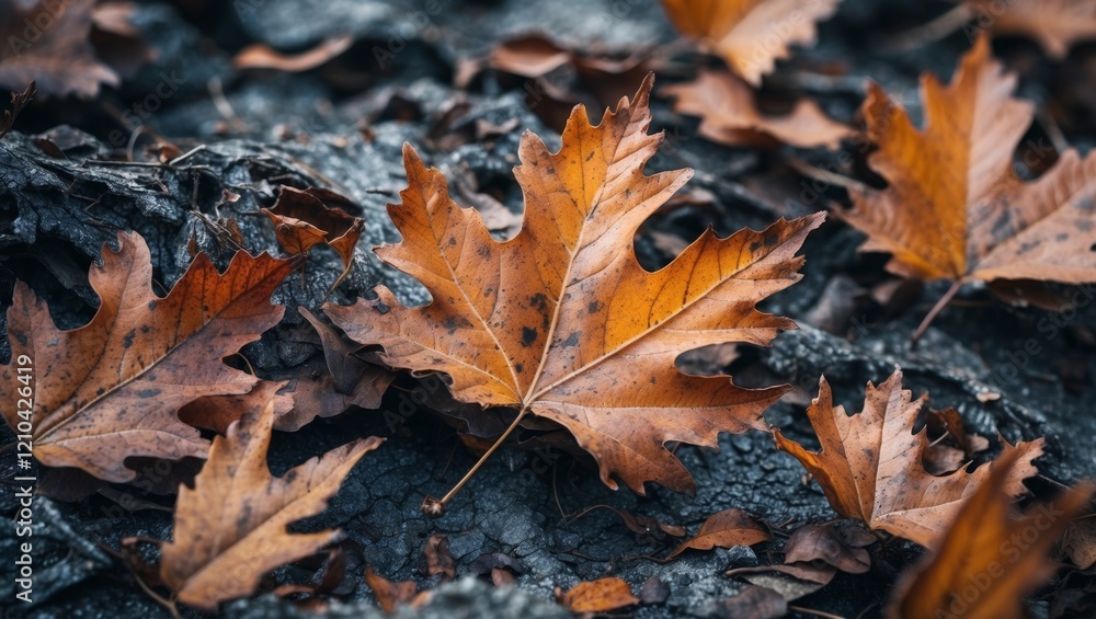 Intricate organic textures of a dry autumn leaf Intricate organic textures of a dry autumn leaf