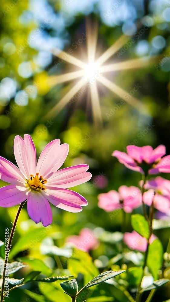 Bright spring blooms under sunlight in a vibrant garden full of colorful flowers and greenery Bright spring blooms under sunlight in a vibrant garden full of colorful flowers and greenery