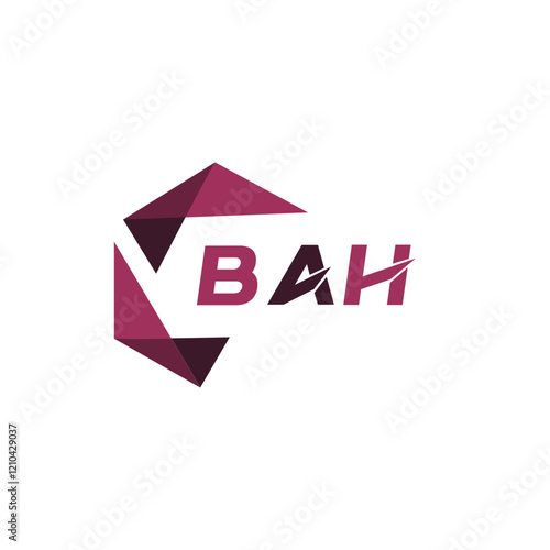 BAH creative minimalist letter logo. BAH unique vector initials alphabet letter logo design