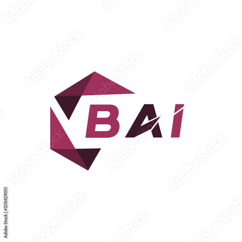 BAI creative minimalist letter logo. BAI unique vector initials alphabet letter logo design