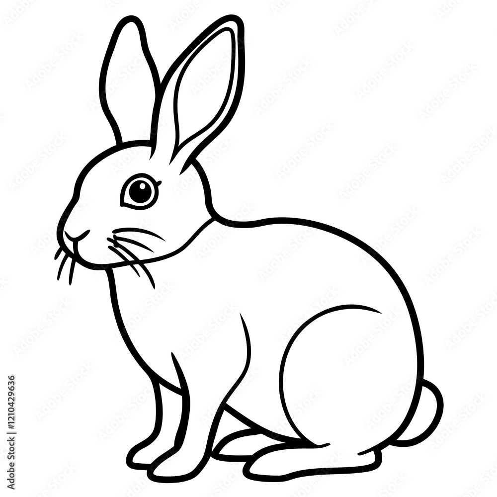rabbit line art vector rabbit line art vector