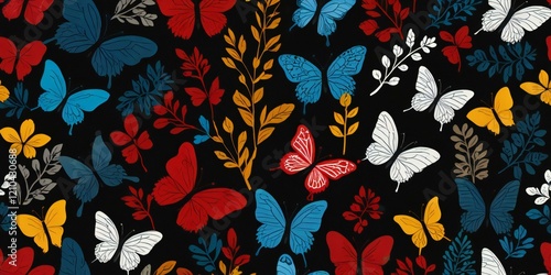 Wallpaper Mural pattern with flowers Torontodigital.ca