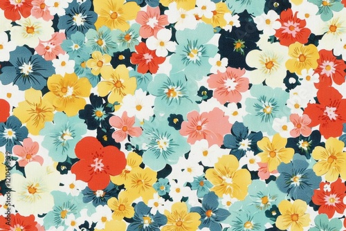 seamless of  fabric wallpaper with floral print