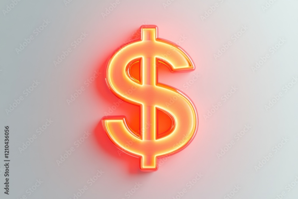 3D Dollar Sign Icon Isolated and White Background 3D Dollar Sign Icon Isolated and White Background